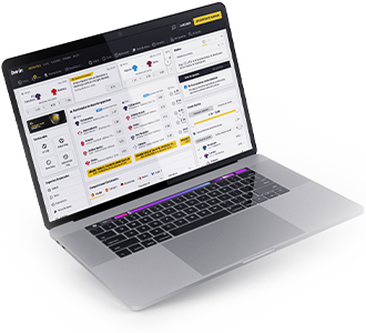 Web de la casa de apuestas bwin en un ordenador.