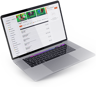 Web de la casa de apuestas Luckia en un ordenador.